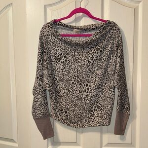 Leopard Print Long Sleeve Top